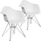 Flash Furniture Alonza Series White Plastic Chair with Chrome Base, PK2 2-FH-132-CPP1-WH-GG - alternate 3